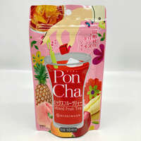 Poncha 凍乾水果茶方塊 5種水果風味 冷熱水即溶10粒 日本製｜Poncha（ポンチャ）ミックスフルーツティー