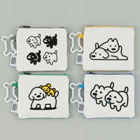 matsui 骨頭鉤環扁平收納包 12×10cm 無襠設計｜【matsui（マツイ）】 フラットポーチ