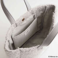 Miffy 米飛兔 毛絨托特包 臉部布章 23×23cm 藍｜ミッフィー MIFFY BOA トートバッグ ブルー