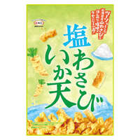 日本魷魚天婦羅酥片 鹽味山葵風味 60g｜塩わさびいか天
