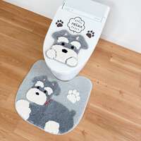 OKA 雪納瑞造型廁所用品 地墊／馬桶蓋玩偶／紙架套／拖鞋｜トイレシリーズ ファンディットアニマル シュナウザー