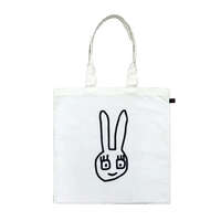 ゆるうさ 兔子印花棉布袋 40×40cm 可放A4【マタノアツコ】｜マタノアツコ ゆるうさシーチングバッグ