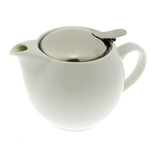 ZERO JAPAN 圓潤瓷器茶壺 3人用 450ml 白色 附濾茶器｜ZERO JAPAN ポット3人用ホワイト