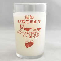 【星羊社】貓印牛奶 附盒復古玻璃杯 草莓牛奶 180ml｜猫印ミルク 箱入りグラス いちごミルク