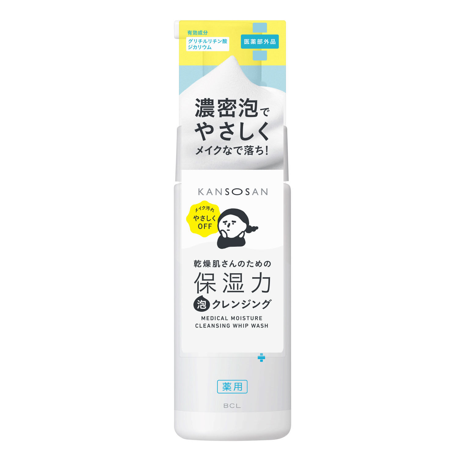 日本醫藥部外品 保濕泡沫卸妝洗面乳 免二次洗臉 120ml|乾燥さん 薬用保湿力泡クレンジング