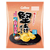 日本厚切硬脆薯片 白蝦鮮甜風味 63g｜堅あげポテト 白えび味