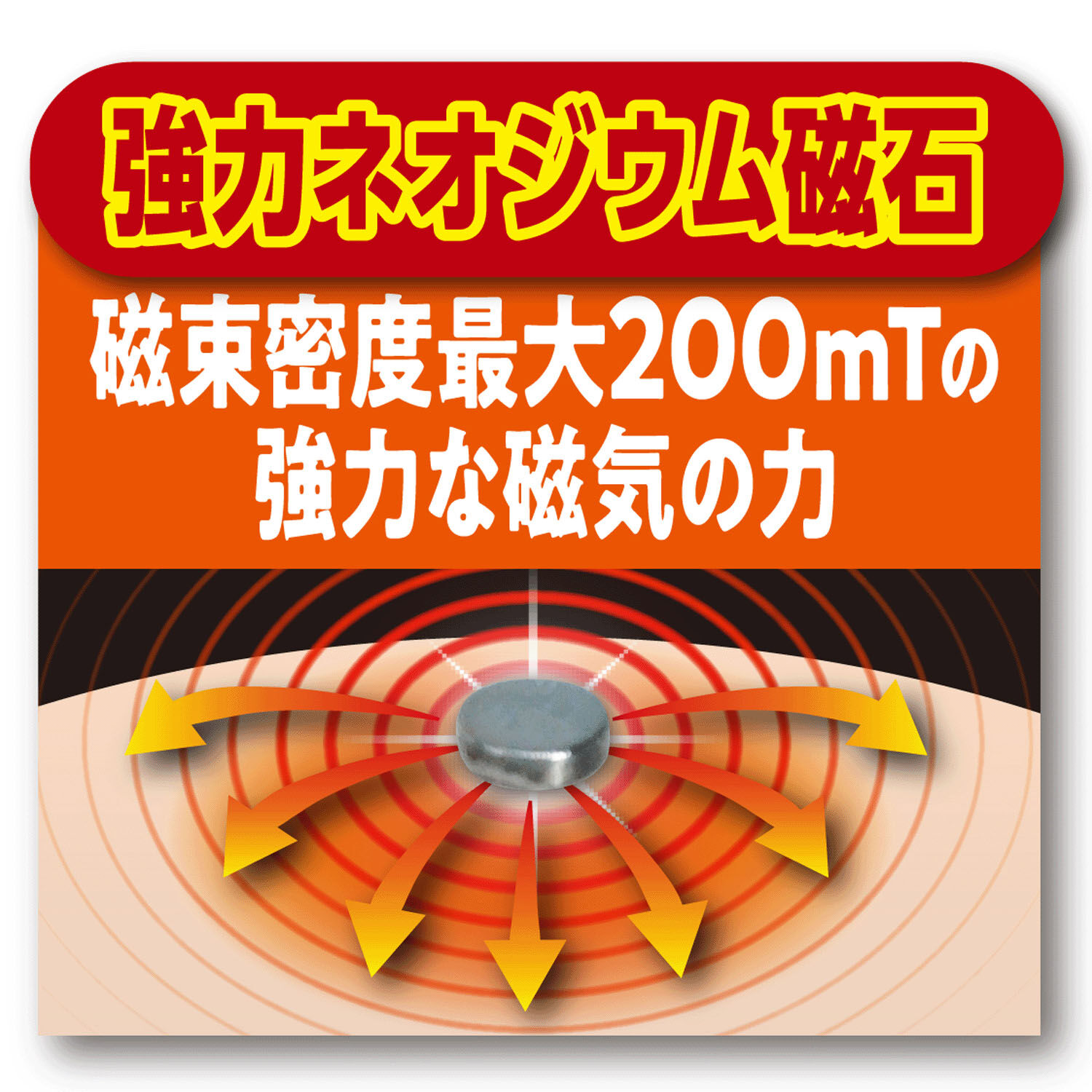日本製釹磁鐵腹圍帶 腰圍64～85cm｜セルヴァン マグネリラックス腹巻