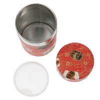 日本製和紙茶葉罐 招財貓圖案 附密封內蓋 150g｜招き猫150g
