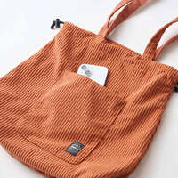 燈芯絨大口袋托特包 束口兩用 可肩背 15.5L 4色【OMCC】｜OMCC Big Pocket Tote－Corduroy