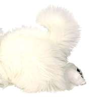 ひざわんこ 博美犬絨毛玩偶 22×18×40cm 奶油色｜ひざわんこ ポメラニアン（クリーム）