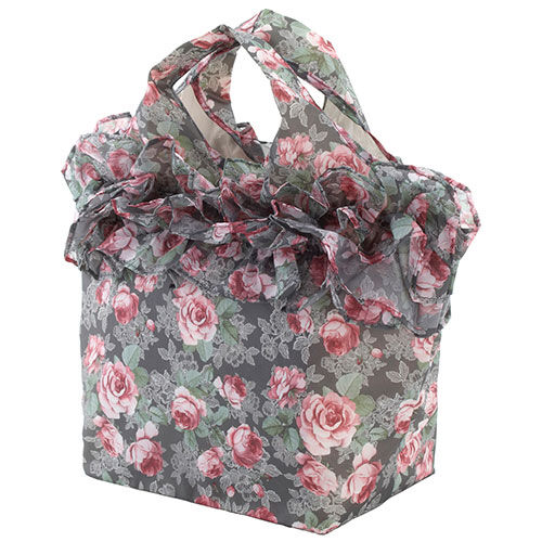 荷葉邊折疊環保購物袋 37×26cm 收進內袋 15款｜フリル付エコバッグ