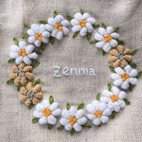 手刺繡方形收納包 16×16cm 麻 7款圖案【Zenma】｜Vyポーチ