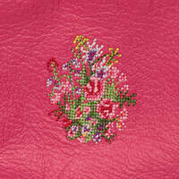 日本製 野花刺繡 彈簧口金零錢包 牛皮 33g 3色【夢詩集】｜【日本製】 夢詩集ベルフバネ式口金財布