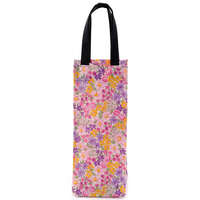 繽紛花朵 PVC塗層寶特瓶袋 2入 23×10×9cm 日本製｜メニーフラワー柄 ボトルバッグ 2個セット