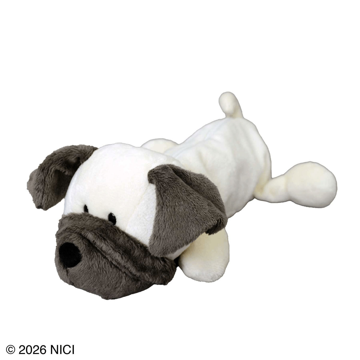 巴哥犬 立體玩偶造型收納包 絨毛觸感 13×25×8cm【NICI】|NICI 2026 パグ フィギュアポーチ
