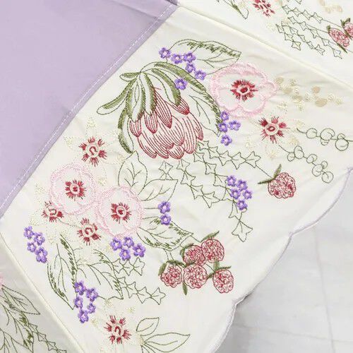 花卉刺繡 遮光100% 晴雨兼用 長傘 50cm