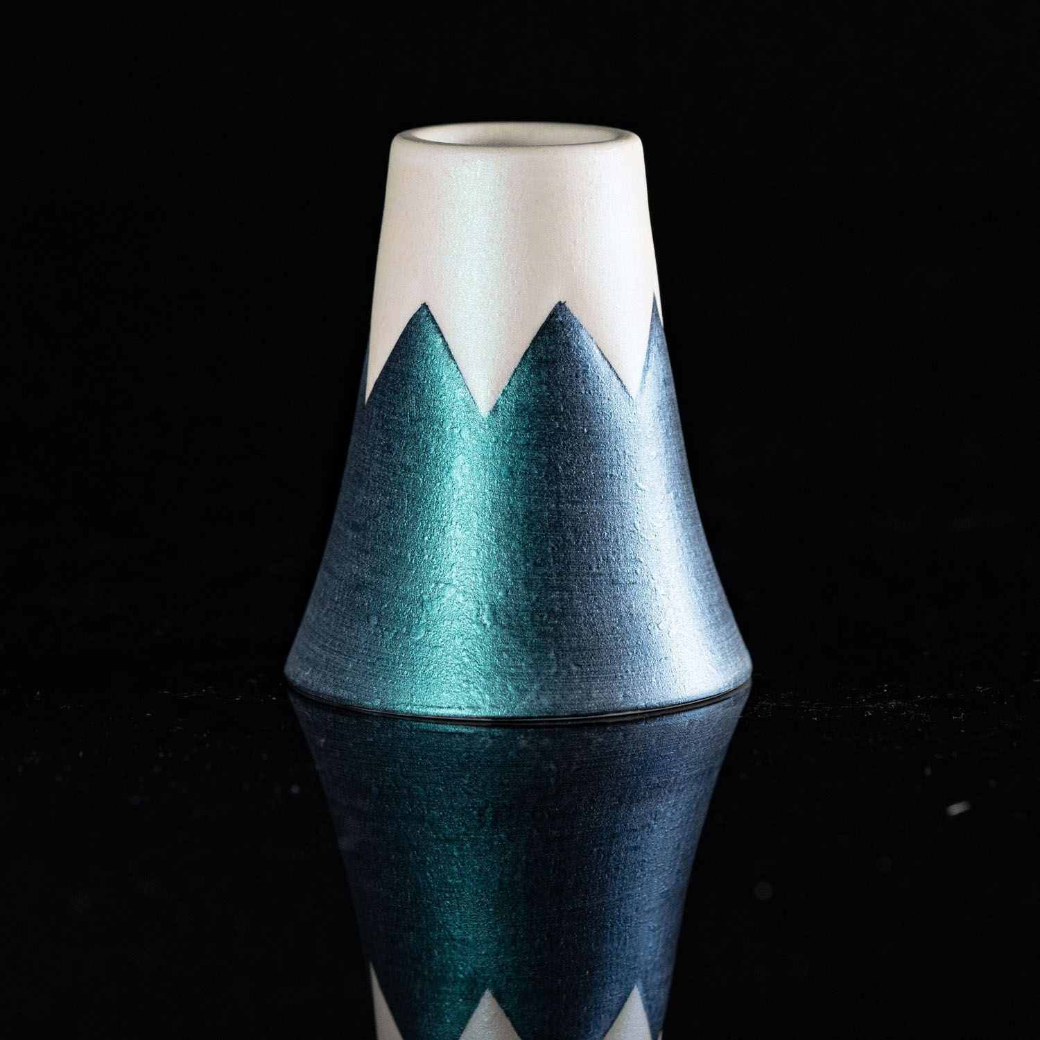 有田燒富士山烈酒杯 麟Lin 金屬光彩 祖母綠款 40cc|麟Lin富士山ショットグラス エメラルド