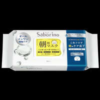 Saborino 早安面膜 寬版男女適用 清爽不黏膩 草本香 日本製 32片｜サボリーノ 目ざまシート アンドホワイト