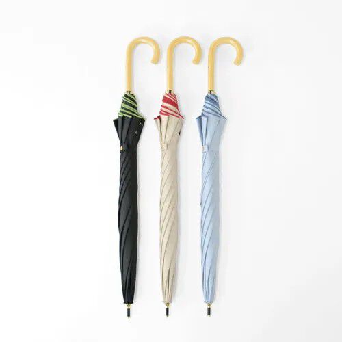 BLACK COATING UV PARASOL 毛線貓咪刺繡 晴雨兼用 長傘