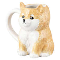 柴犬造型馬克杯 340ml 瓷器｜ダイカットマグ 柴犬