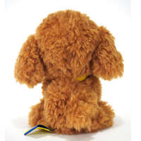 パプス 玩具貴賓犬玩偶 S 15×13×12cm 棕色 天鵝絨頸圈｜NEWパプス トイプードルS ブラウン