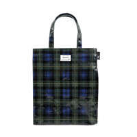 格紋亮面覆膜托特包 A4可放 好擦拭 2色【ROOTOTE】｜ルートートチェックラミネートトートバッグ