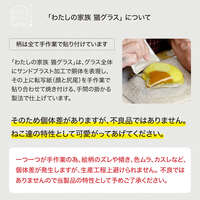 我的家人系列 貓咪噴砂玻璃杯 340ml 日本製 三花・虎斑・斑點｜わたしの家族 猫グラス