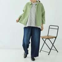 細褶感80支純棉巴里紗八分袖外套式襯衫 胸圍118cm cloudnine｜細かなシワ入り 80綿ボイル無地8分袖 ジャケット風シャツブラウス