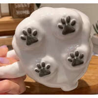 比熊犬肉球馬克杯 320ml 杯底滿版肉球圖案｜モフモフアニマル足裏マグ ビションフリーゼ