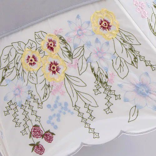 花卉刺繡 遮光100% 晴雨兼用 長傘 50cm