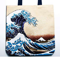 葛飾北齋 浪裏 肩背托特包 A4可放 34×34cm 日本製｜肩掛けトートバッグ 浪裏