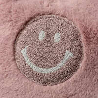 SMILEY笑臉環保毛毛托特包 毛巾繡 磁扣 3色【COOCO】｜COOCO スマイルファートートバッグ