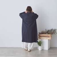 棉質泡泡紗格紋前開襟荷葉領洋裝 衣長110cm身寬127cm cloudnine｜ギンガムチェック前開きワンピース