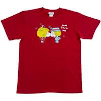 【水森亞土】純棉印花T恤 親吻圖案 紅色 ｜水森亜土 Tシャツ キス