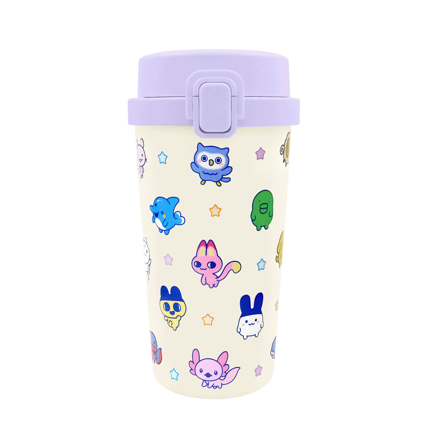 Tamagotchi 塔麻可吉一鍵彈蓋保溫保冷隨行杯 370ml 樂園款|たまごっち ワンプッシュタンブラー 370ml パラダイス