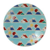 九谷燒小皿 富士山吉祥圖 取菜盤 年節餐具 直徑12cm｜【九谷焼】縁起小皿富士山