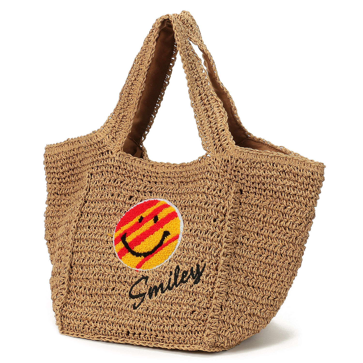 COOCO SMILEY 天鵝絨刺繡紙製籃包｜精緻飾品・日本直送