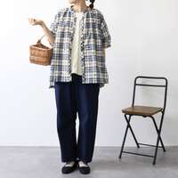 純棉軟丹寧十分褲長錐形長褲 腰圍64〜77cm股下64cm cloudnine｜10分丈テーパードデニムパンツ