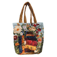 印花絎縫托特包 35×38cm A4可入 五款圖案｜柄物キルティングトートバッグ