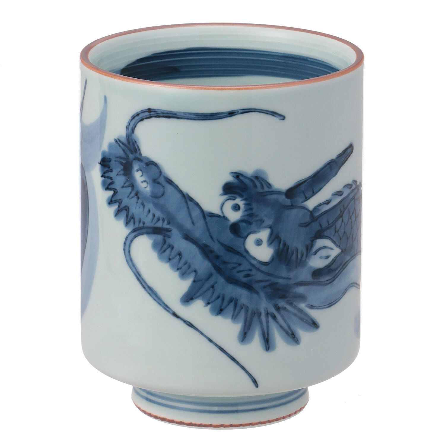波佐見燒 龍紋特大湯杯 直徑8×高10cm 大容量茶杯 日本製｜龍絵特大湯呑