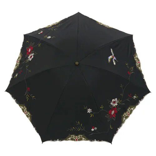鳳凰刺繡 遮光100% 晴雨兼用 折疊傘 50cm