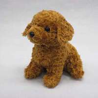 玩具貴賓犬絨毛玩偶 17cm 棕色 日本製｜トイプードル ブラウン
