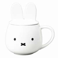 miffy 米飛兔 兔耳造型附蓋馬克杯 270ml 瓷器｜ミッフィ 耳つき蓋のマグカップ