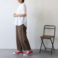 立體點點提花四分袖前後不對稱下襬針織上衣 身寬114cm cloudnine｜ドットジャカードカットソー