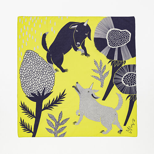 moritaMiW 狛犬庭園 日本風呂敷包巾 100×103cm