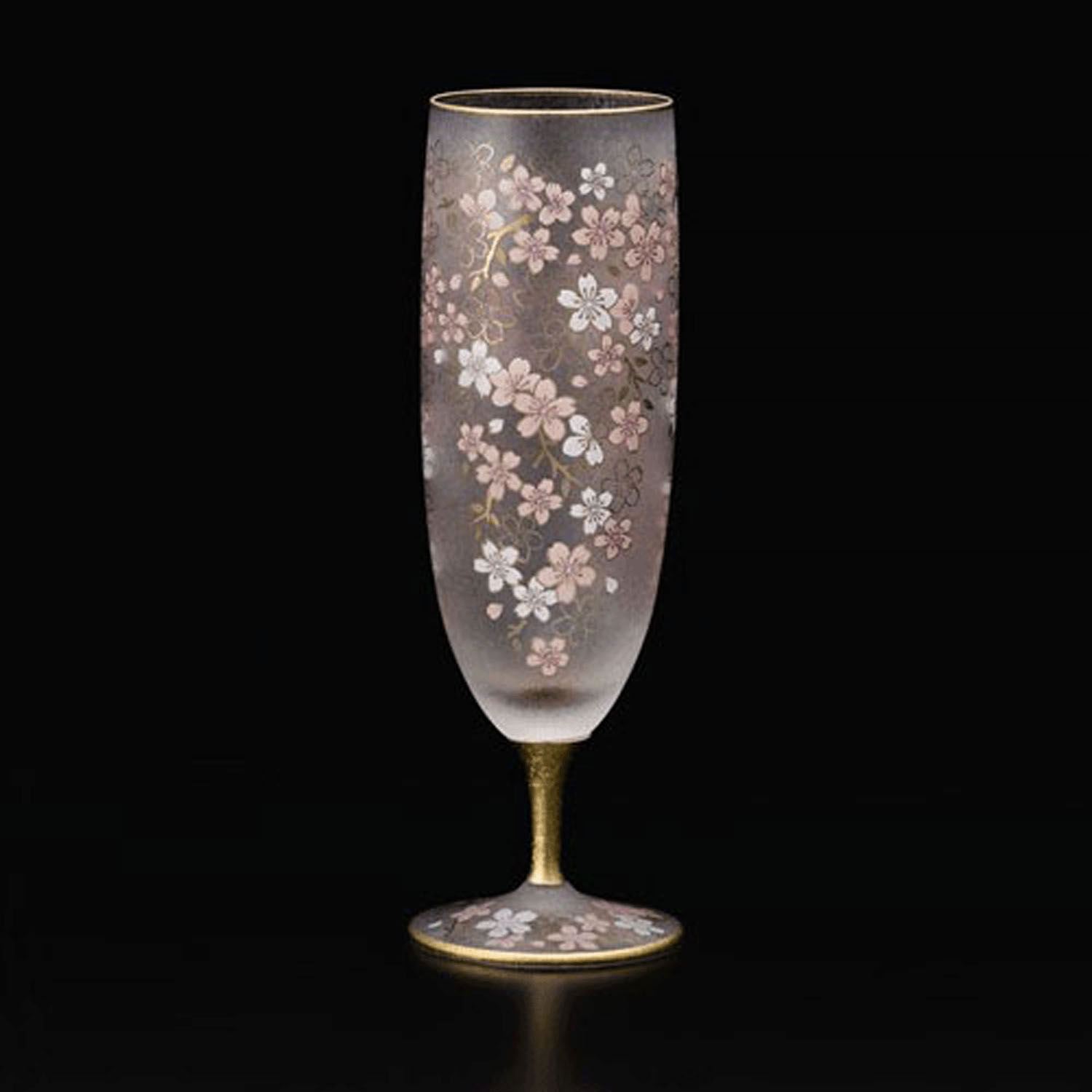 El Dorado 金色櫻花玻璃啤酒杯 360ml 日本製|エルドラード桜ビア