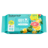Saborino 早安面膜 清爽果實型 薄荷葡萄柚香 免洗臉 32片盒裝｜サボリーノ 目ざまシート 爽やか果実のすっきりタイプ N