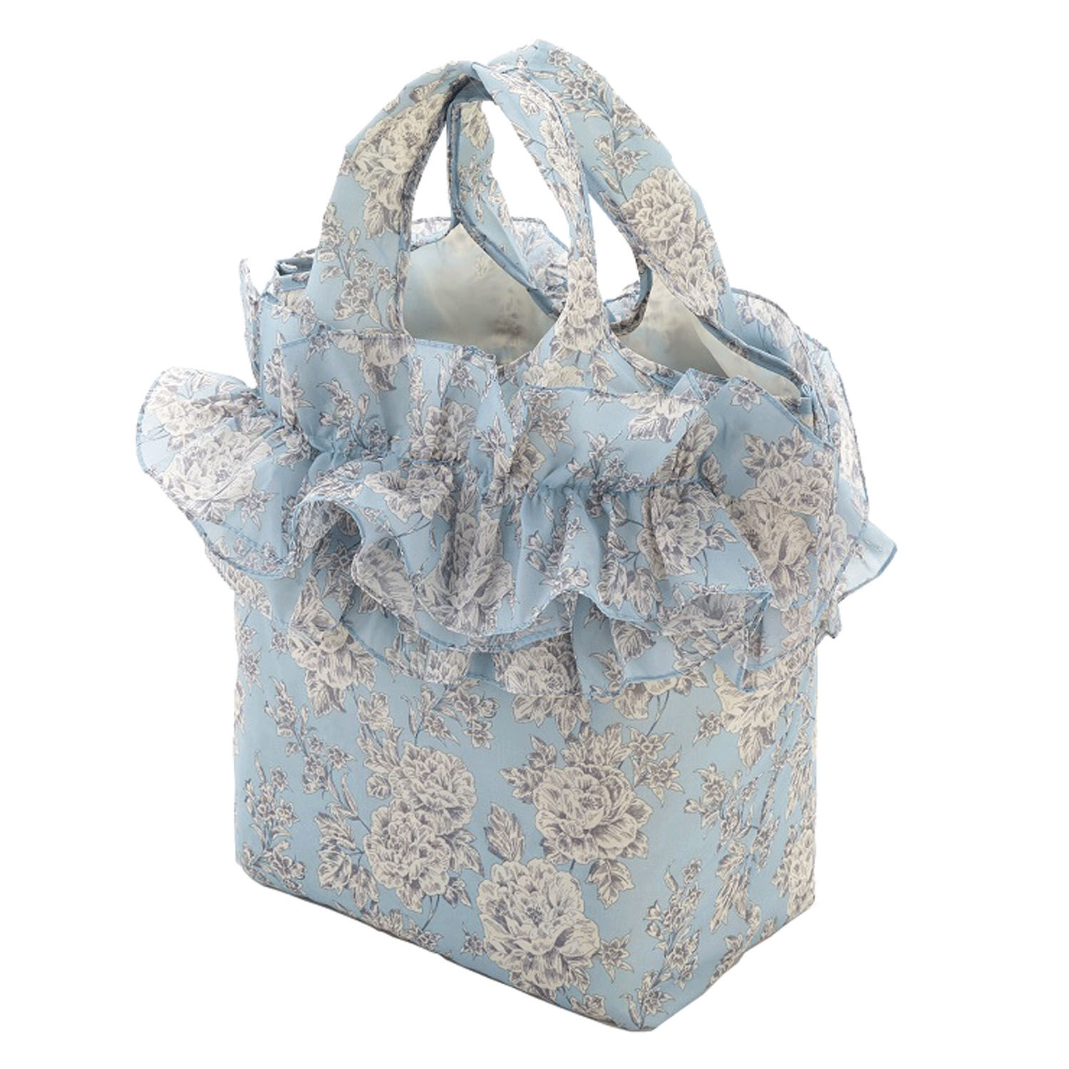 荷葉邊折疊環保購物袋 37×26cm 收進內袋 15款｜フリル付エコバッグ