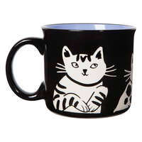 Meow＆Furever 貓咪插畫馬克杯 陶器 可微波洗碗機｜Meow＆Furever マグカップ