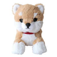 ひざわんこ 柴犬絨毛玩偶 SS 13×10×26cm 趴姿｜ひざわんこSS 柴犬／ベージュ